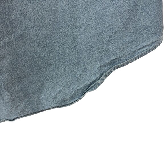 Carhartt Large Denim Button Up Long Sleeve Shirt Cotton Blue Mens - Picture 16 of 16